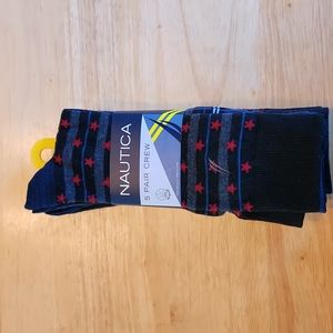 Nautica Men's 5 pair pack of crew socks